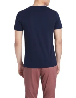Arnie Pima Cotton Tee In Navy -Men's Fashion 405408700 405402130 3 2 720x928