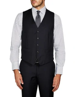 Saunders Black Waistcoat