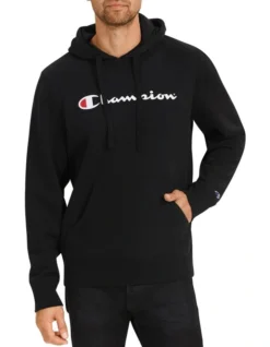 Champion Script Hoodie Black