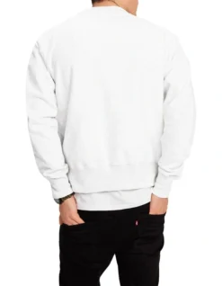 Champion Reverse Weave Crew Sweat White -Men's Fashion 674503210 3 720x928