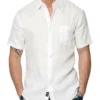 Short Sleeve Linen Shirt In White -Men's Fashion 681525190 681528520 1 720x928