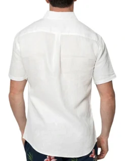 Short Sleeve Linen Shirt In White -Men's Fashion 681525190 681528520 2 720x928