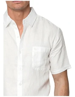 Short Sleeve Linen Shirt In White -Men's Fashion 681525190 681528520 3 720x928