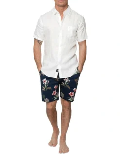 Short Sleeve Linen Shirt In White -Men's Fashion 681525190 681528520 4 720x928