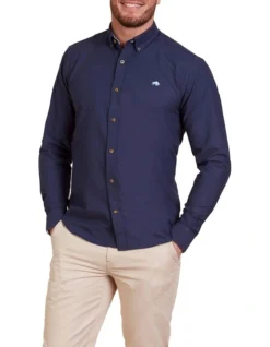 Signature Oxford Long Sleeve Shirt Navy