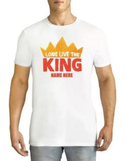 Men's Disney Long Live King Personalised Cotton T-Shirt