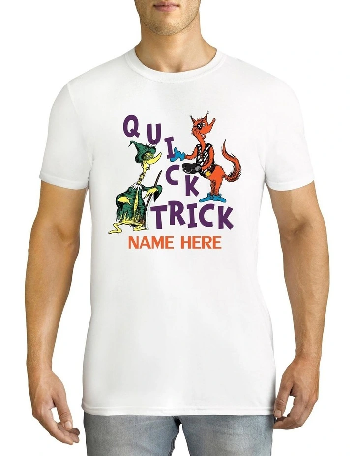 Men's Dr Seuss Halloween Quick Trick Personalised Cotton T-Shirt 3 Men's Dr Seuss Halloween Quick Trick Personalised Cotton T-Shirt