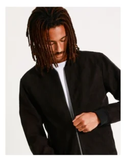 Travis Sueded Bomber Jacket Black 13 Travis Sueded Bomber Jacket Black -Men's Fashion 747507340 5 1 720x928