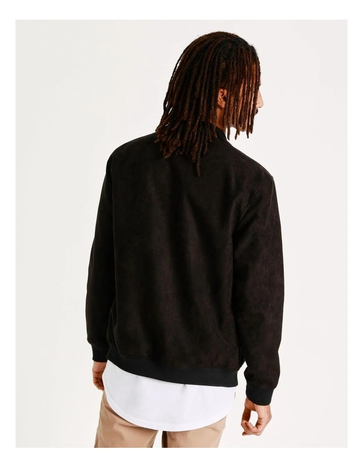 Travis Sueded Bomber Jacket Black 9 Travis Sueded Bomber Jacket Black - Image 7