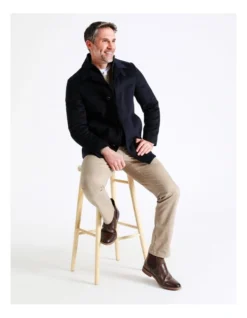 Rochester Melton Coat Navy -Men's Fashion 748218070 4 1 720x928