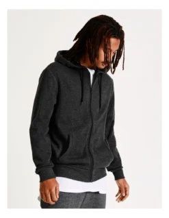 Mitchell Zip Thru Hoodie Charcoal -Men's Fashion 751323790 5 720x928