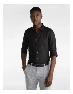 West Hampton Pure Linen Shirt Black