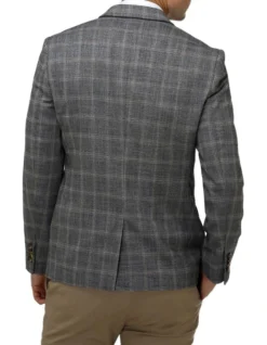 Brooksfield Stretch Textured Window Pane Blazer -Men's Fashion 777419830 3 720x928