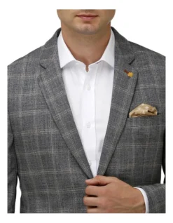 Brooksfield Stretch Textured Window Pane Blazer -Men's Fashion 777419830 4 720x928