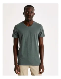 Tenerife V-Neck Tee In Khaki -Men's Fashion 780086440 3 3 720x928