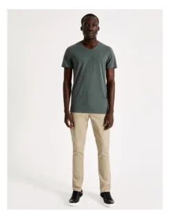 Tenerife V-Neck Tee In Khaki -Men's Fashion 780086440 7 2 720x928