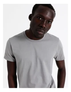 Rhodes Plain Core Tee In Steel -Men's Fashion 780086620 5 2 720x928
