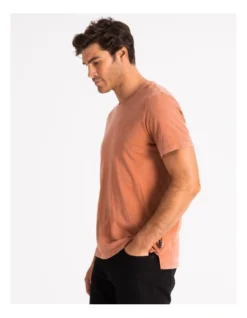 Kingscliff Snow Wash Tee Burnt Orange -Men's Fashion 782100460 4 3 720x928
