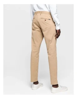 Gant Slim Twill Chino Pant In Dark Khaki -Men's Fashion 796764160 3 720x928