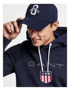 Gant Shield Sweat Hoodie In Navy -Men's Fashion 796765420 3 720x928
