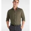 West Hampton Linen Long Sleeve Shirt In Khaki -Men's Fashion 799932070 1 3 720x928