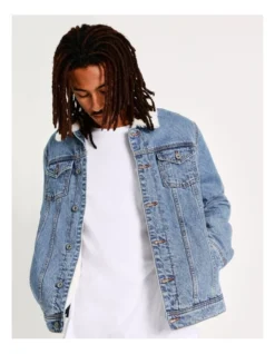 Garrett Denim Sherpa Jacket Blue -Men's Fashion 803996740 5 1 720x928