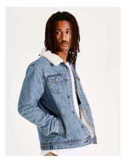 Garrett Denim Sherpa Jacket Blue -Men's Fashion 803996740 6 720x928