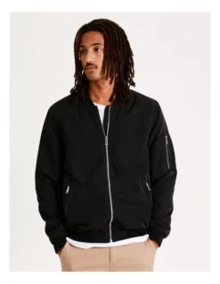 The Langy Bomber Jacket Black -Men's Fashion 803996830 5 1 720x928