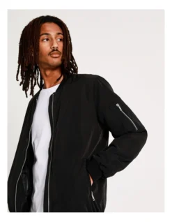 The Langy Bomber Jacket Black -Men's Fashion 803996830 7 720x928