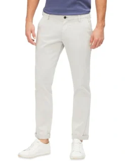 Van Heusen Cotton Sateen Stretch Chino Pant Steel