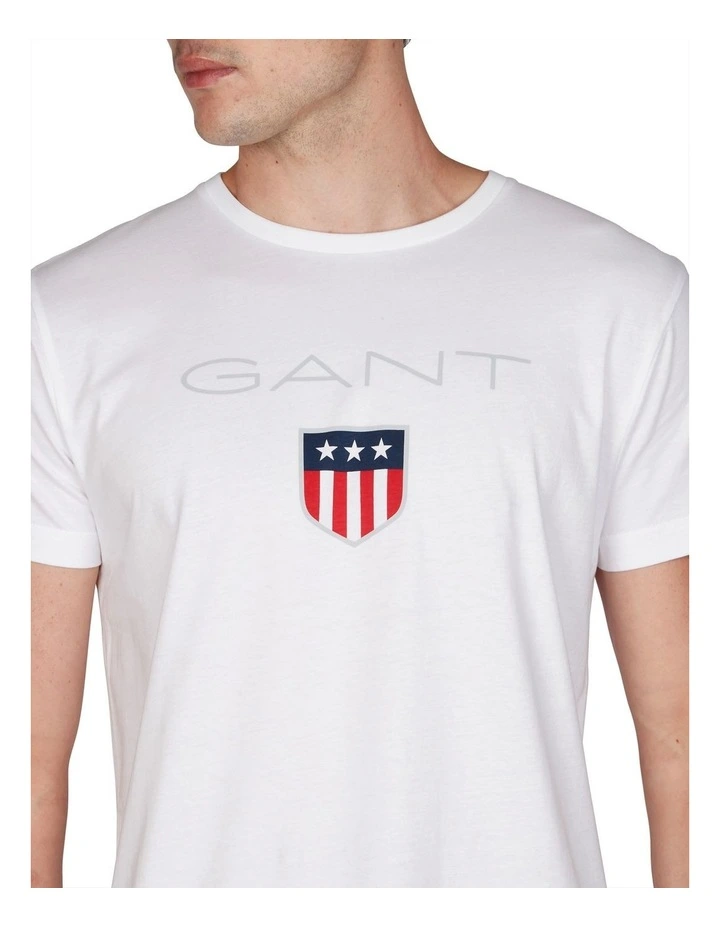 Gant Shield Short Sleeve TShirt In White 5 Gant Shield Short Sleeve TShirt In White - Image 3