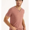 Hudson Short Sleeve Henley Red -Men's Fashion 835057000 1 720x928