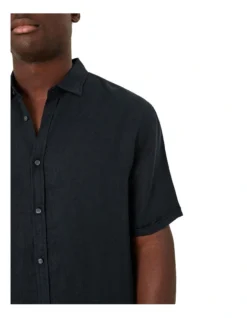 The Tennyson Linen Shirt In Black -Men's Fashion 843579460 5 720x928