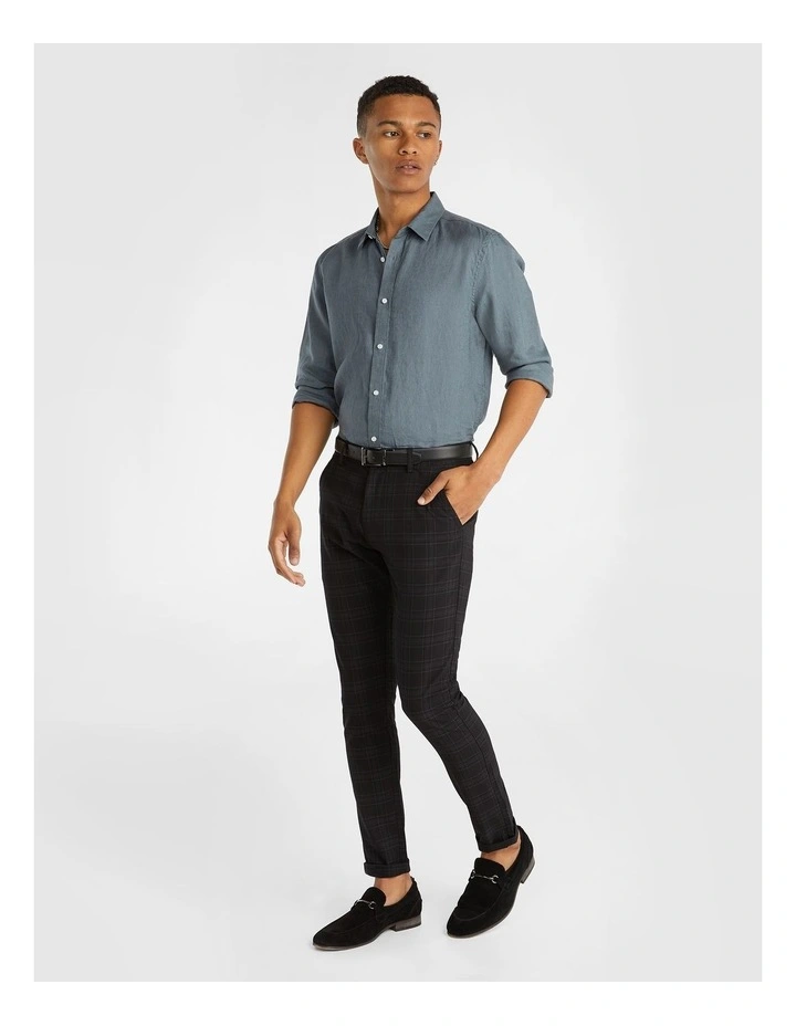 West Hampton Pure Linen Long Sleeve Shirt Teal 8 West Hampton Pure Linen Long Sleeve Shirt Teal - Image 6