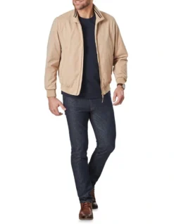 Soft Touch Harrington Bomber Jacket Tan -Men's Fashion 847842220 3 720x928