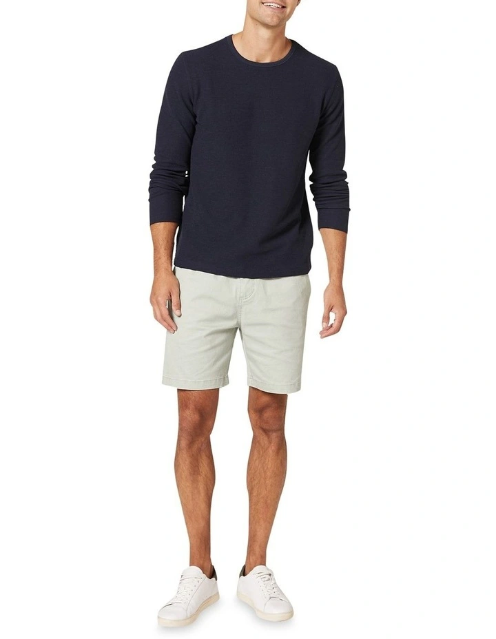 Waffle Knit Sweat Top Navy 5 Waffle Knit Sweat Top Navy - Image 3