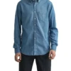 Gant Indigo Long Sleeve Broadcloth Shirt -Men's Fashion 848979820 1 720x928