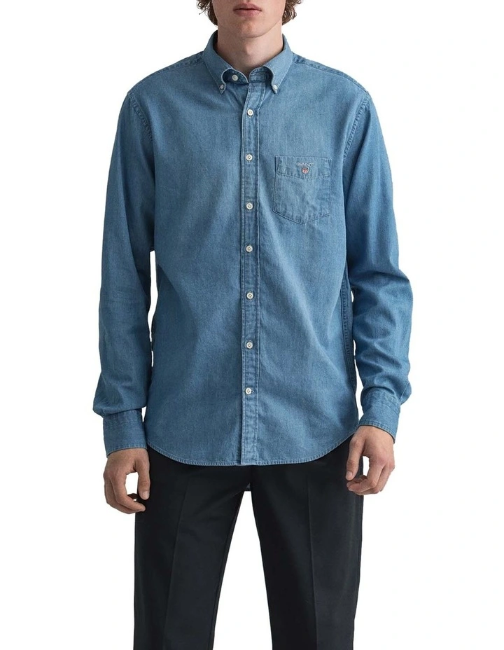Gant Indigo Long Sleeve Broadcloth Shirt 3 Gant Indigo Long Sleeve Broadcloth Shirt