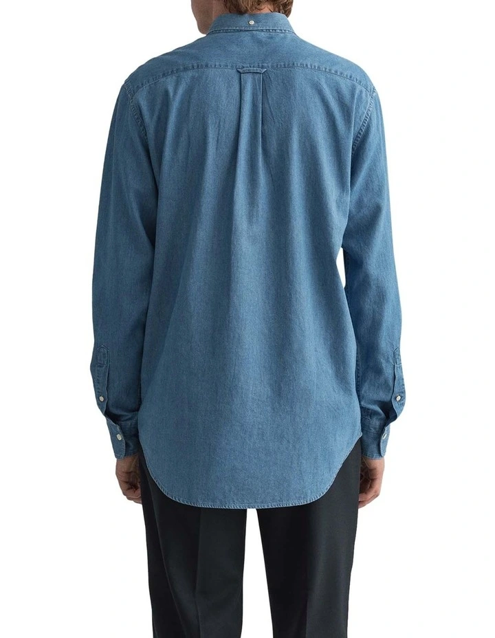 Gant Indigo Long Sleeve Broadcloth Shirt 4 Gant Indigo Long Sleeve Broadcloth Shirt - Image 2