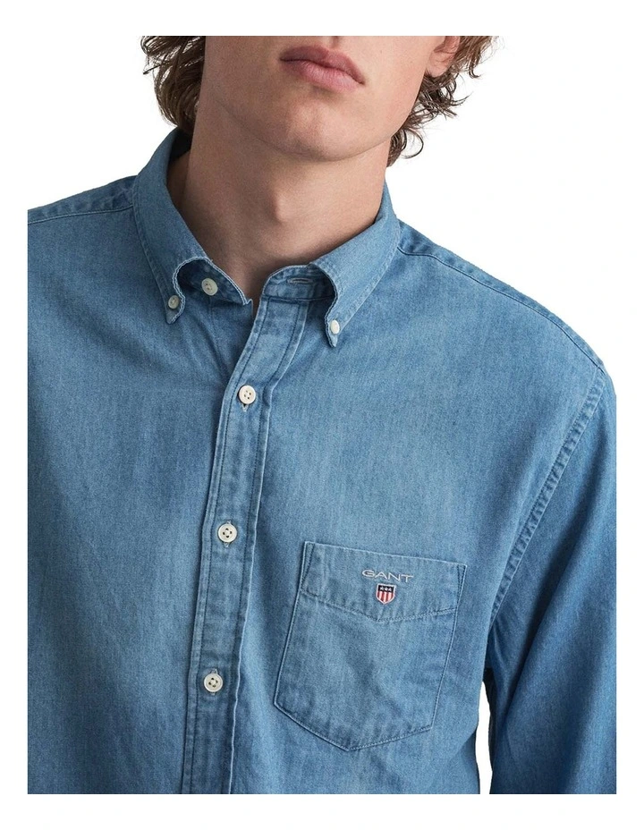 Gant Indigo Long Sleeve Broadcloth Shirt 5 Gant Indigo Long Sleeve Broadcloth Shirt - Image 3