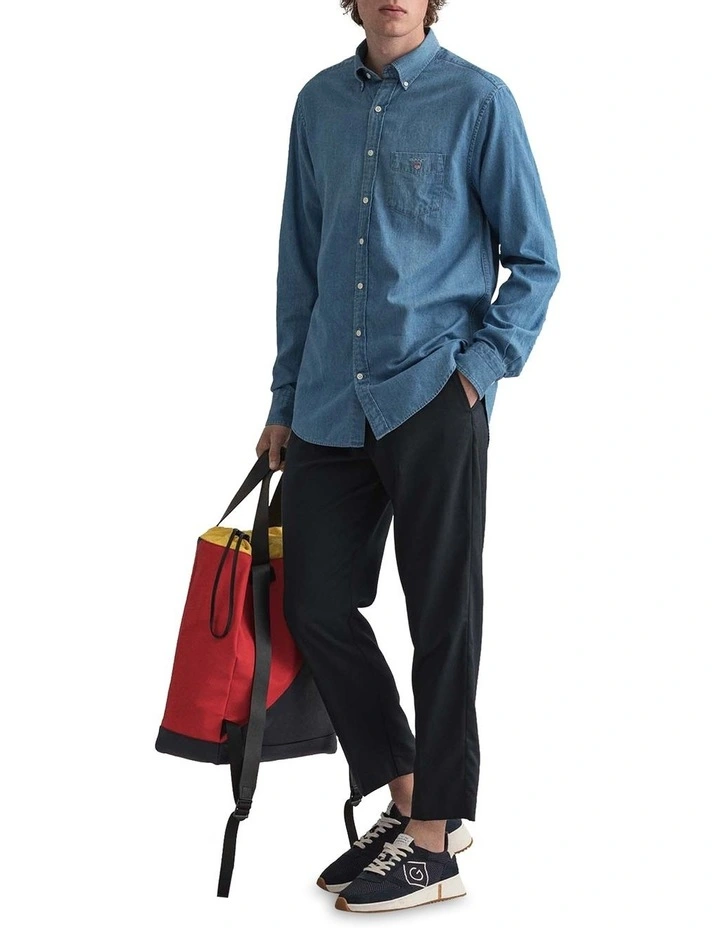 Gant Indigo Long Sleeve Broadcloth Shirt 6 Gant Indigo Long Sleeve Broadcloth Shirt - Image 4