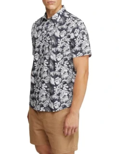 Oxford Leyton Printed Short Sleeve Relax Fit Shirt Navy -Men's Fashion 863145820 3 720x928