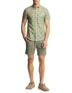 Oxford Tottenham Linen Cotton Print Short Sleeve Shirt Orange/Green 12 Oxford Tottenham Linen Cotton Print Short Sleeve Shirt Orange/Green -Men's Fashion 863153380 5 720x928