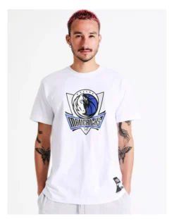 Dallas Mavericks Team Logo Tee In White