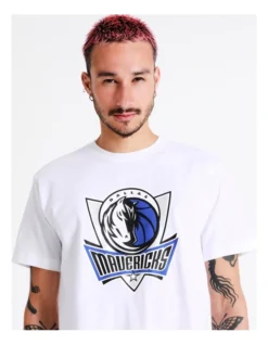 Dallas Mavericks Team Logo Tee In White -Men's Fashion 864152020 5 720x928