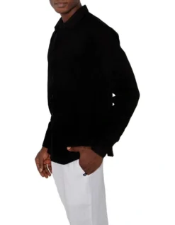 Long Sleeve Black Linen Shirt -Men's Fashion 869609530 3 720x928