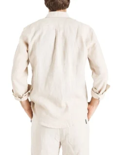 Long Sleeve Linen Shirt In Sand -Men's Fashion 869609620 4 1 720x928