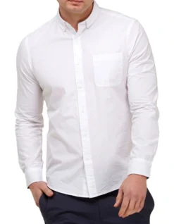 Brooksfield Staple Casual Shirt White