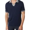 Fitzroy Flat Rib Knit Polo Navy -Men's Fashion 872457940 872438320 1 720x928