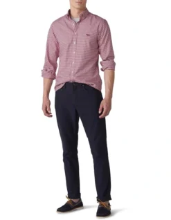 Gunn Check Oxford Sports Fit Shirt Claret -Men's Fashion 872896510 3 720x928